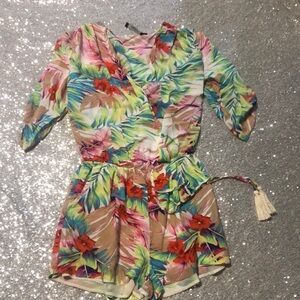 Tropical Floral Kids One Piece